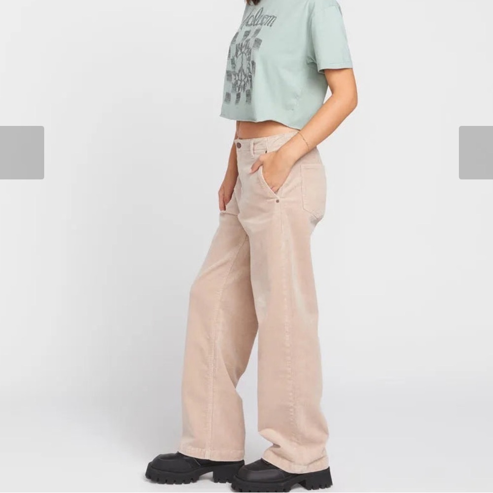 NWT Volcom Womens Pants 1991 Stoned Low Rise Jeans in MUSHROOM (MSH - Picture 4 of 15